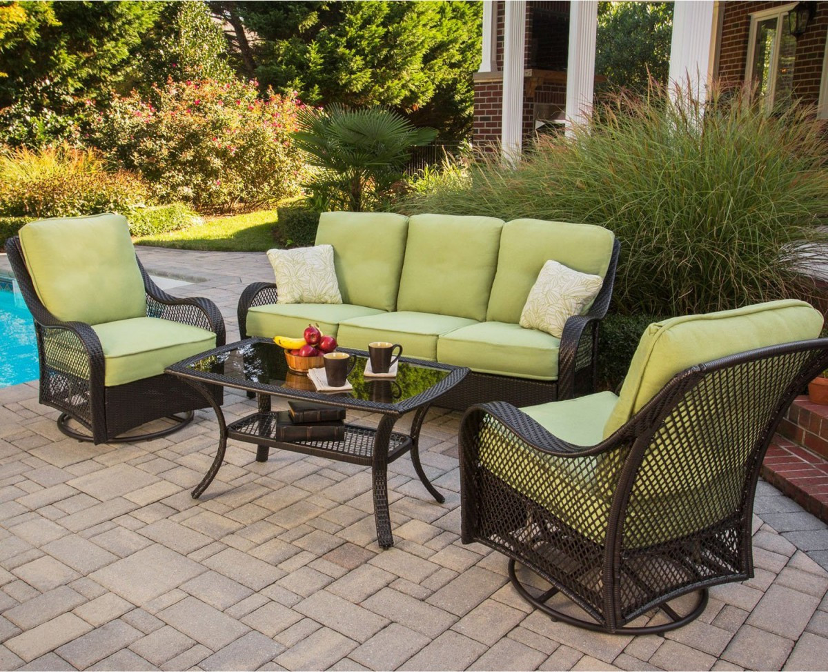 Best ideas about 4 Piece Patio Set
. Save or Pin Hanover Orleans 4 Piece Outdoor Conversation Set with Now.