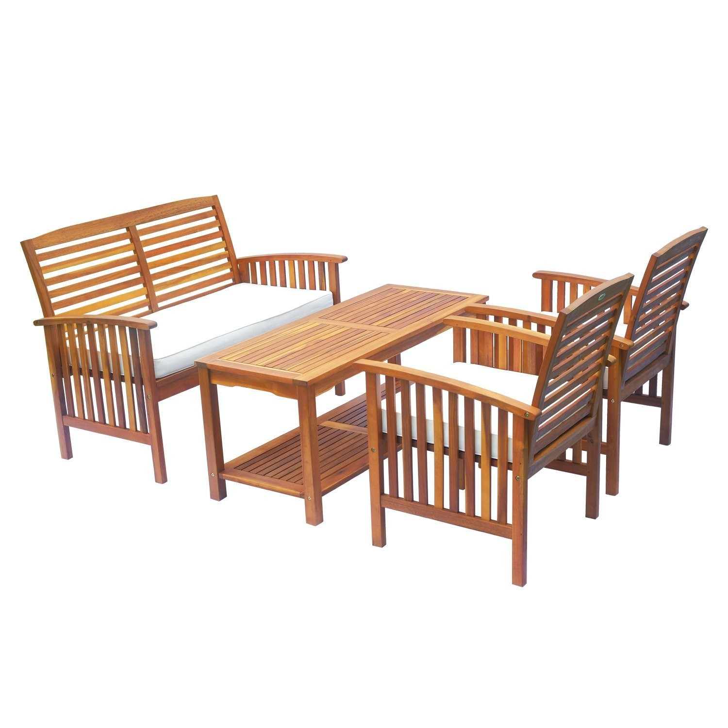 Best ideas about 4 Piece Patio Set
. Save or Pin Outsunny 4 Piece Acacia Wood Outdoor Conversation Set Now.