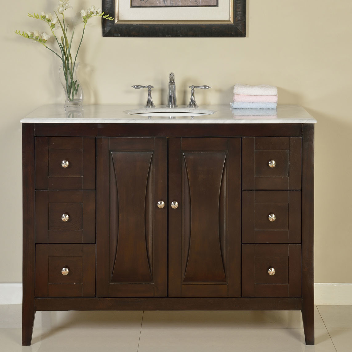 Best ideas about 48 Bathroom Vanity
. Save or Pin Silkroad Exclusive 48" Single Sink Cabinet Bathroom Vanity Now.