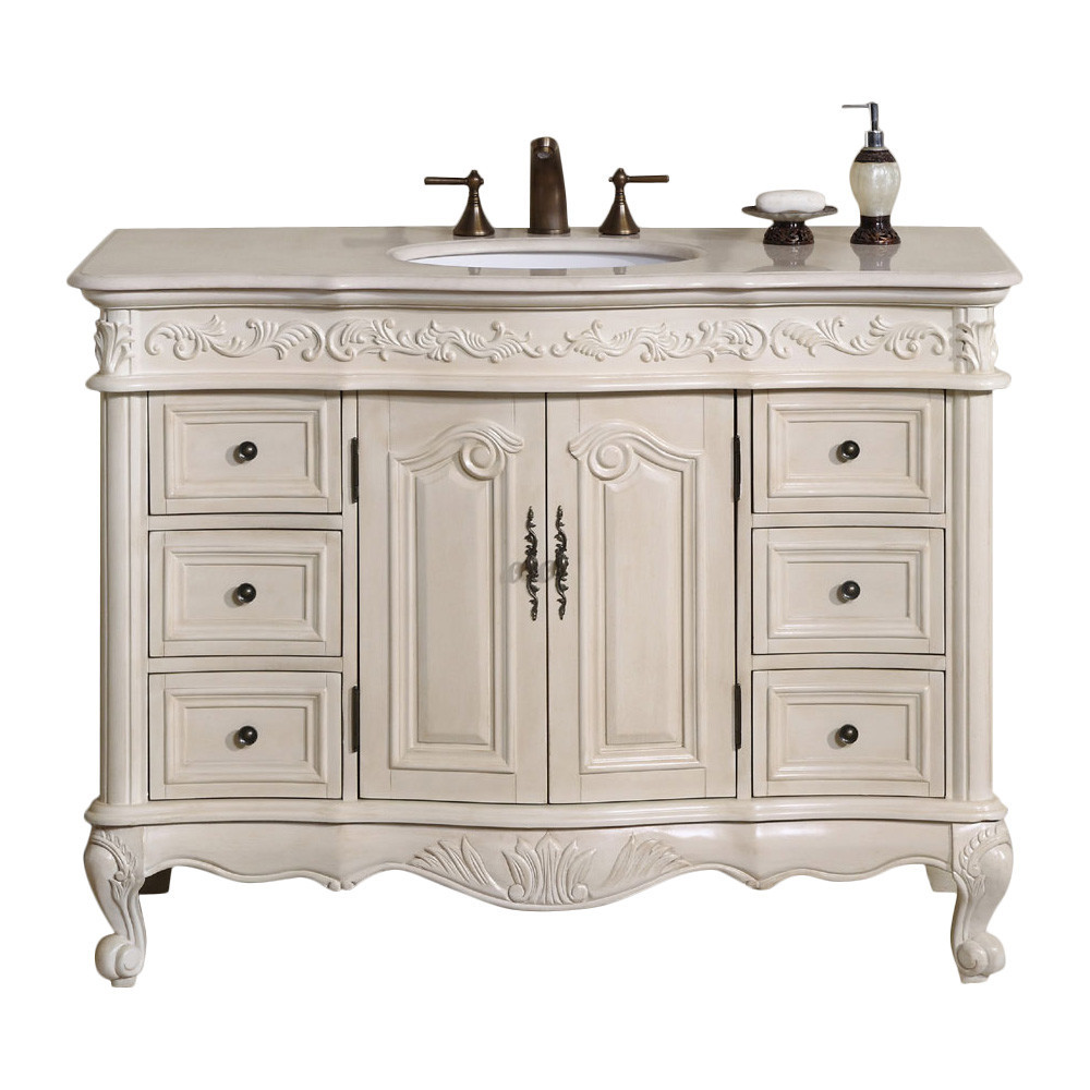 Best ideas about 48 Bathroom Vanity
. Save or Pin Silkroad Exclusive Ella 48" Single Bathroom Vanity Set Now.