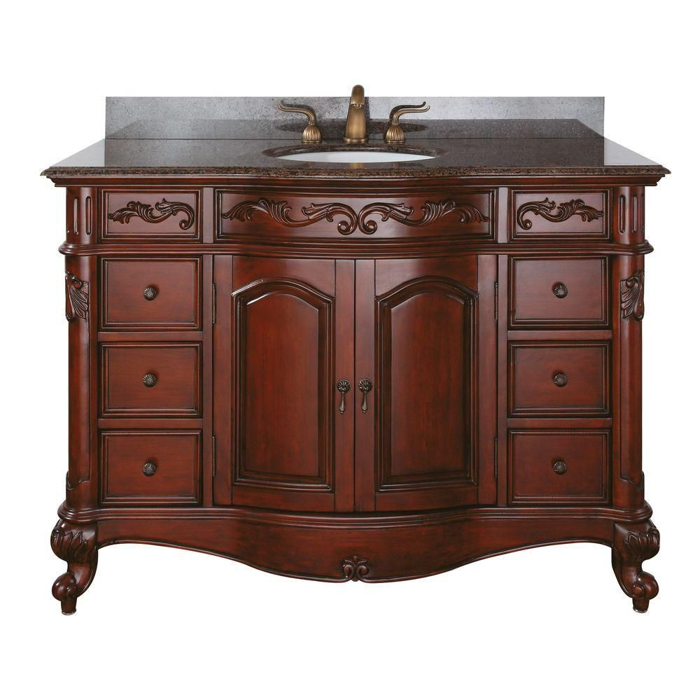 Best ideas about 48 Inch Bathroom Vanity
. Save or Pin Avanity Provence 48 Inch Vanity with Imperial Brown Now.