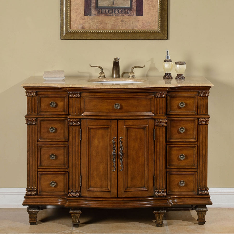 Best ideas about 48 Inch Bathroom Vanity
. Save or Pin 48 Inch Transitional Single Bathroom Vanity with a Now.
