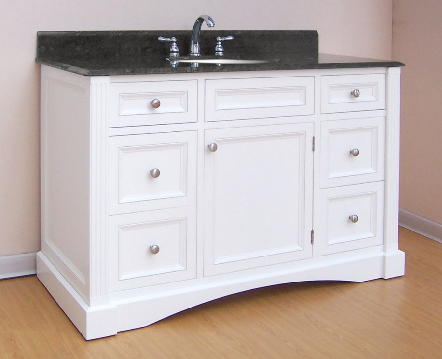 Best ideas about 48 Inch Bathroom Vanity
. Save or Pin 48 Inch Single Sink Bathroom Vanity with White Finish and Now.