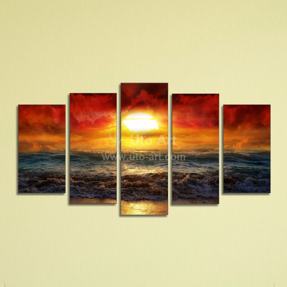 Best ideas about 5 Panel Wall Art
. Save or Pin Cheap 5 Panel Wall Art Painting Ocean Beach Decor Canvas Now.