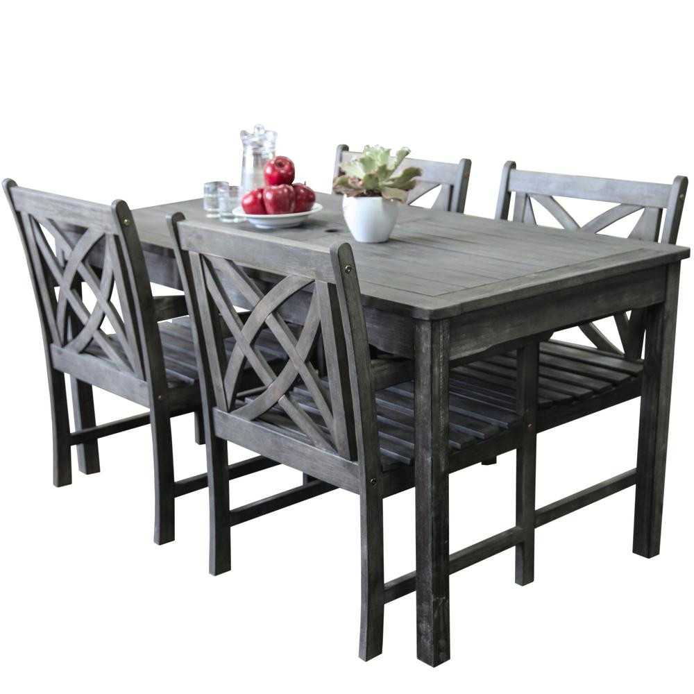 Best ideas about 5 Piece Patio Set
. Save or Pin Renaissance Outdoor 5 piece Hand scraped Wood Patio Dining Set Now.