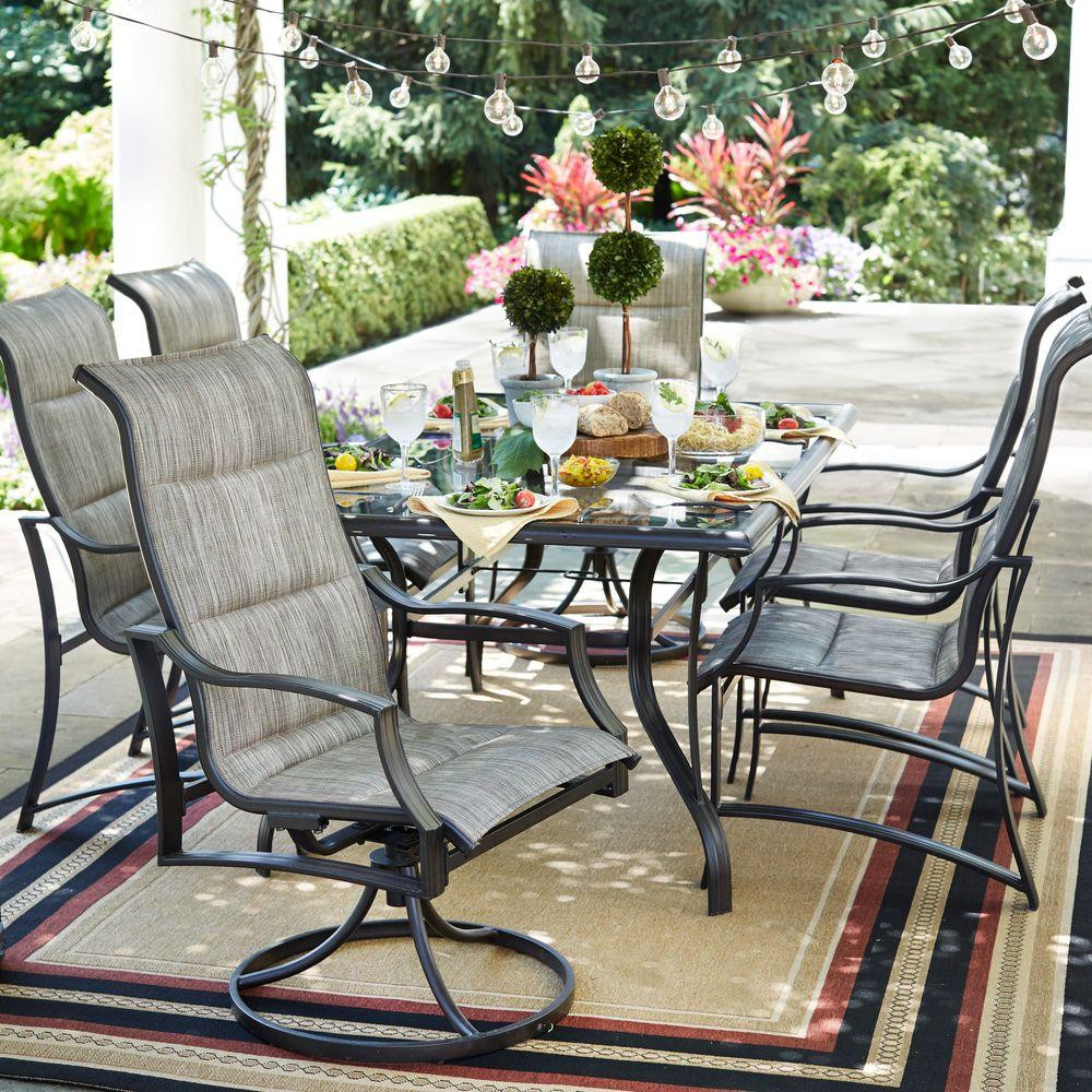 Best ideas about 7 Piece Patio Set
. Save or Pin Hampton Bay Statesville 7 Piece Padded Sling Patio Dining Now.