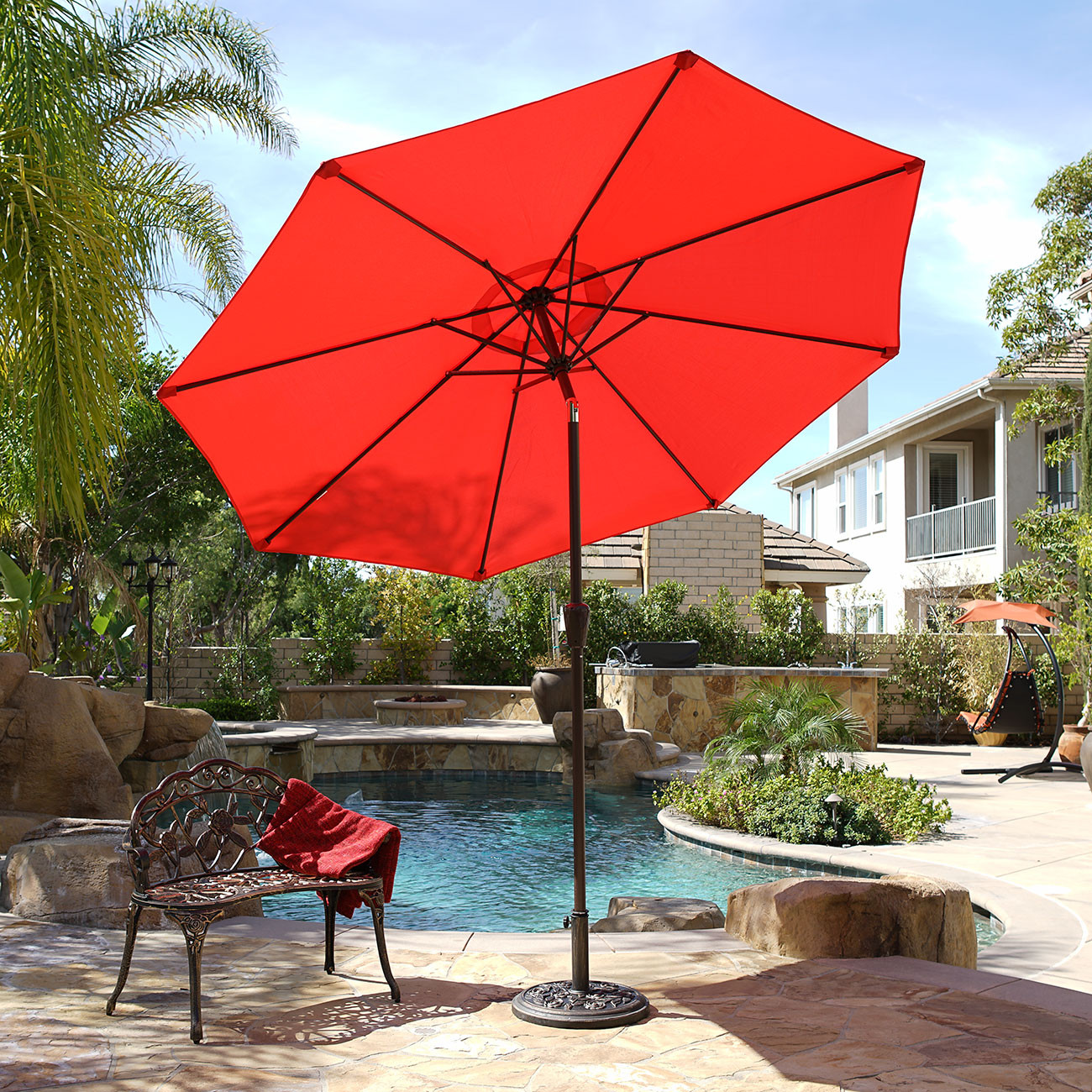 Best ideas about 9' Patio Umbrella
. Save or Pin 9 ft Steel Outdoor Patio Umbrella Market Yard Beach w Now.