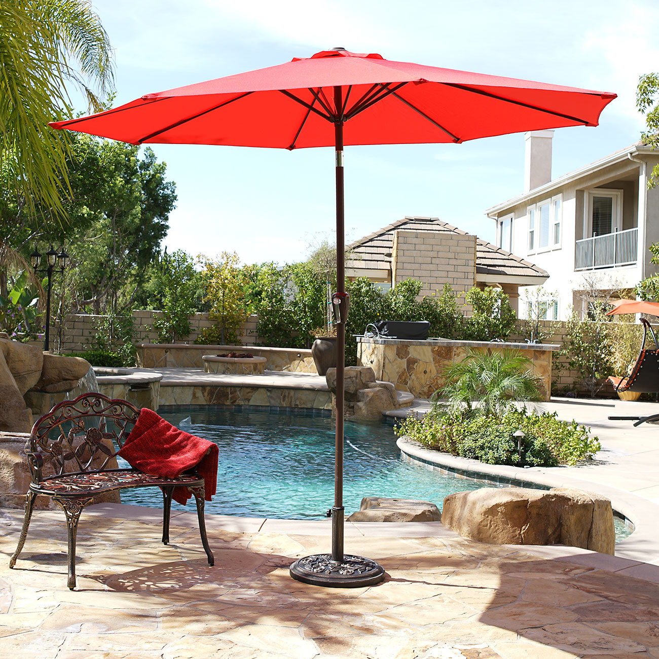 Best ideas about 9' Patio Umbrella
. Save or Pin 9 ft Steel Outdoor Patio Umbrella Market Yard Beach w Now.