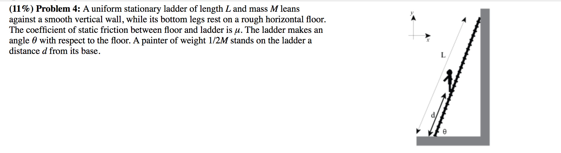 Best ideas about A Uniform Stationary Ladder Of Length L And Mass M Leans Against A Smooth Vertical Wall
. Save or Pin Physics Archive June 16 2016 Now.