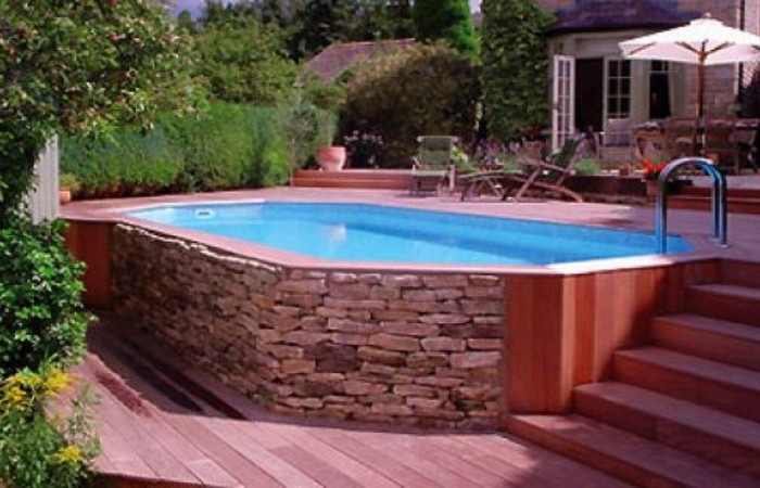 Best ideas about Above Ground Pool Deck Ideas On A Budget
. Save or Pin Ground Pool Patio Backyard Ideas Oval Deck Plans Now.