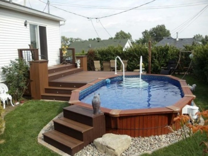 Best ideas about Above Ground Pool Deck Ideas On A Budget
. Save or Pin 40 Uniquely Awesome Ground Pools with Decks Now.