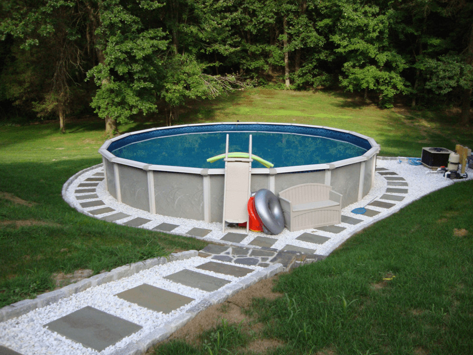 Best ideas about Above Ground Pool Deck Ideas On A Budget
. Save or Pin Backyard Landscaping Ideas With Ground Pool Now.