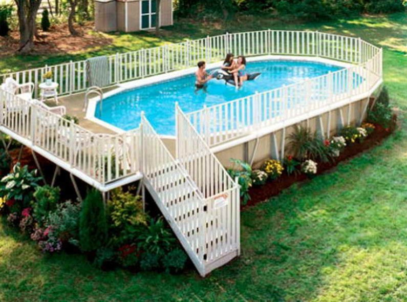 Best ideas about Above Ground Pool Decks Pictures
. Save or Pin 40 Uniquely Awesome Ground Pools with Decks Now.