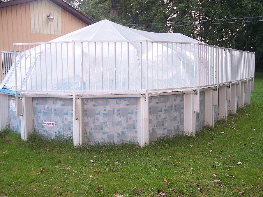 diy above ground pool dome