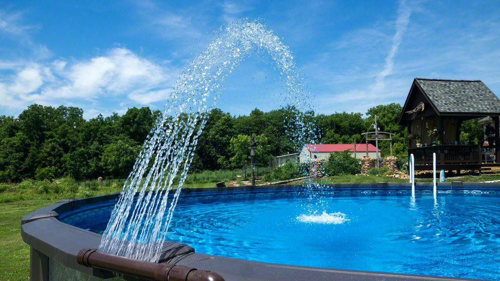 above ground pool water fountain