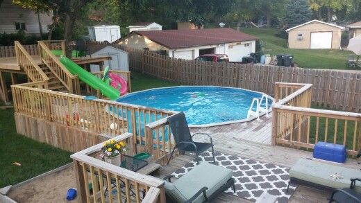 Best ideas about Above Ground Pool Slide
. Save or Pin ground pool with deck and water slide tree house Now.