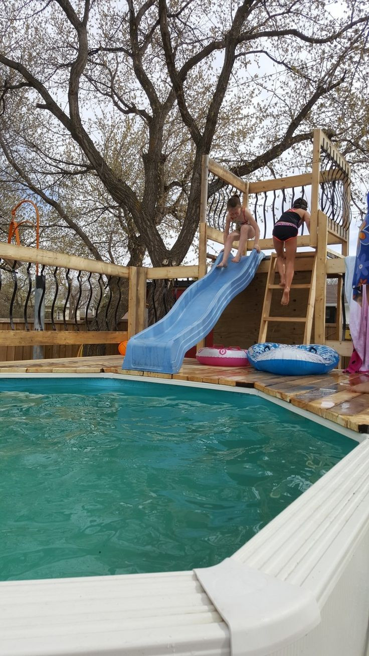 Best ideas about Above Ground Pool Slide
. Save or Pin ground pool slide It turned out great and the kids Now.