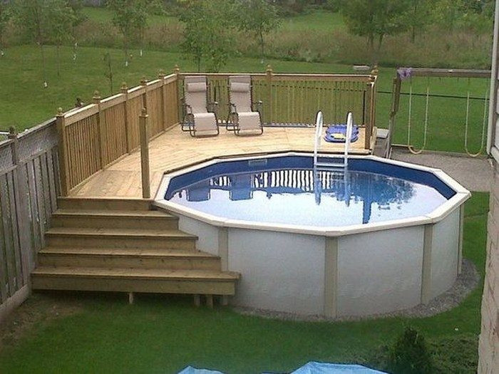 Best ideas about Above Ground Pool Steps For Decks
. Save or Pin Build an inexpensive above ground swimming pool Now.
