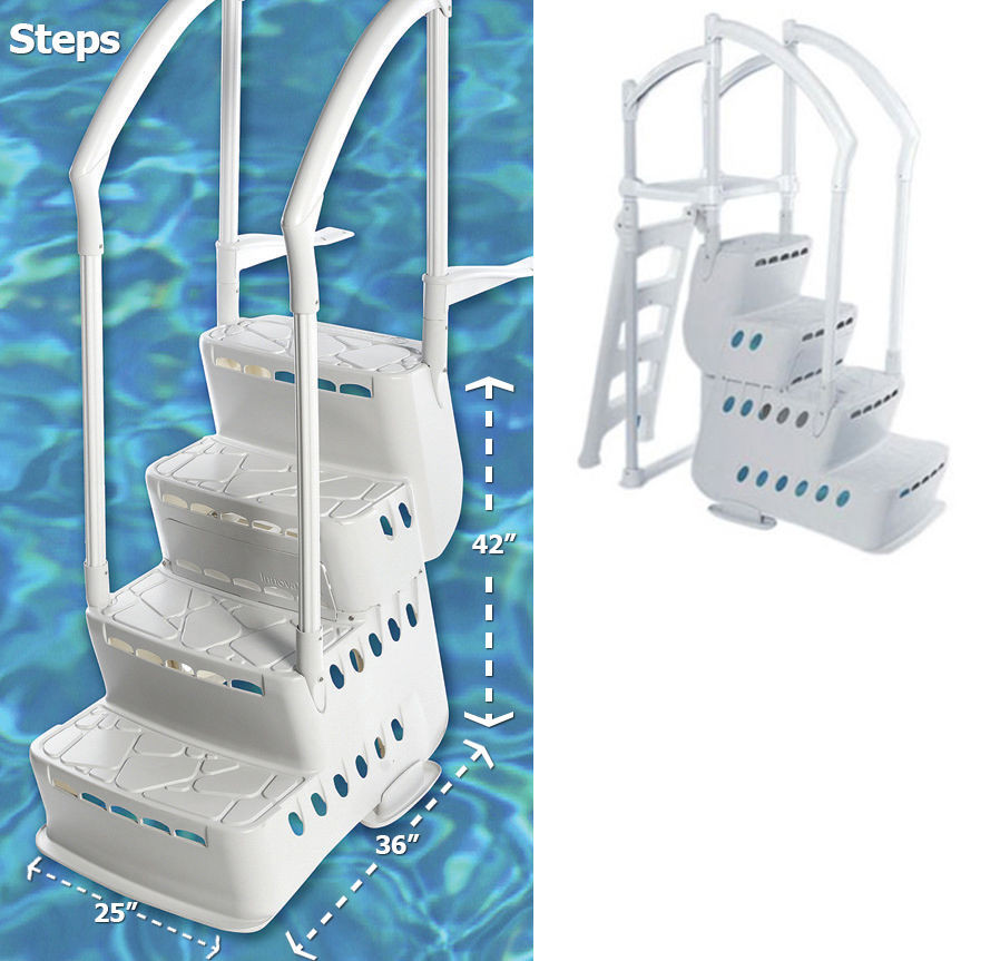 Best ideas about Above Ground Pool Steps
. Save or Pin Innovaplas Biltmor Ground In Pool Ladder Step Entry Now.