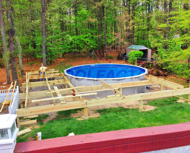 Best ideas about Above Ground Pool With Deck
. Save or Pin Pool Deck Ideas Partial Deck The Pool Factory Now.