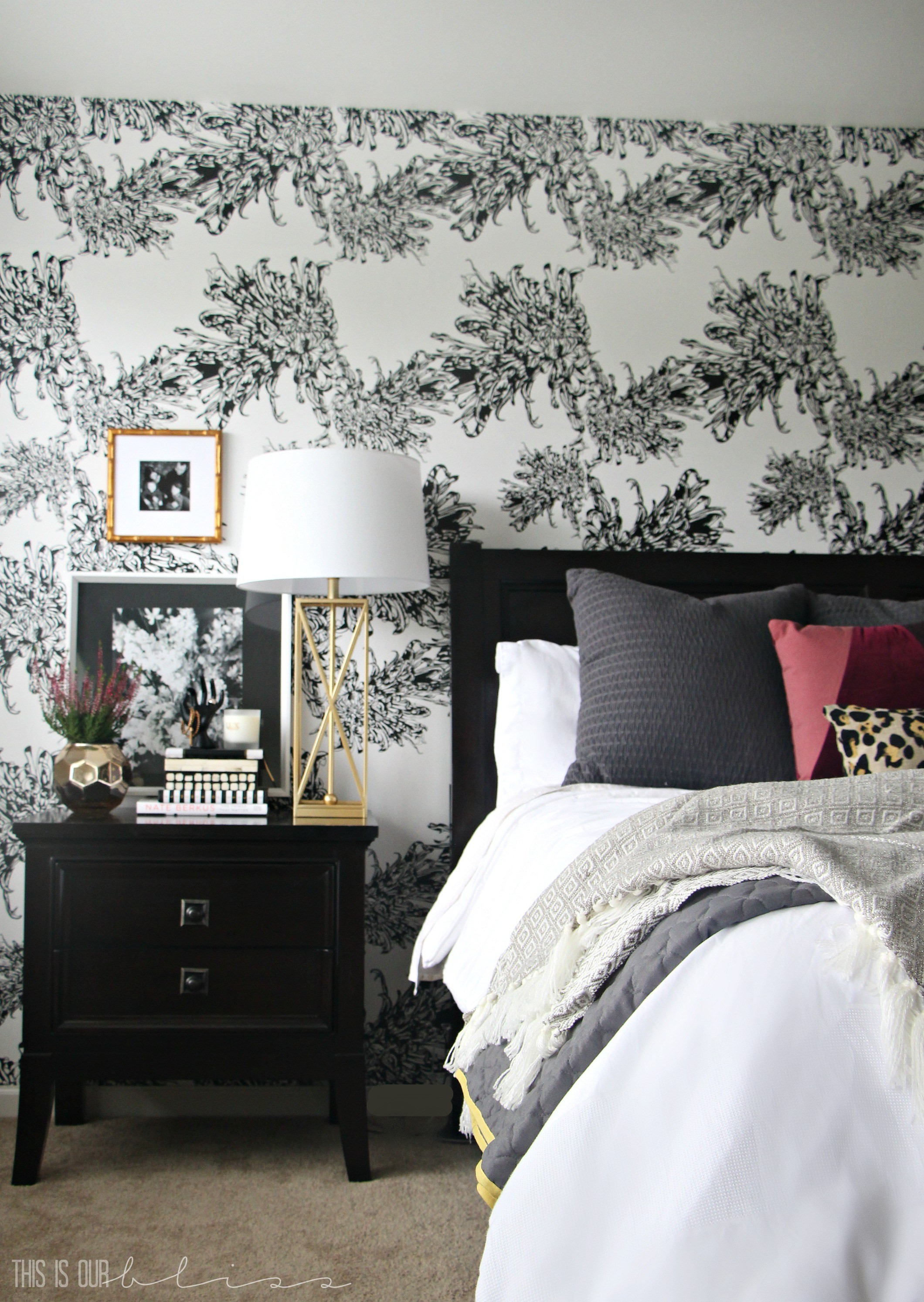 Best ideas about Accent Wallpaper Bedroom
. Save or Pin Master Bedroom Accent Wall with Wallpaper This is our Bliss Now.