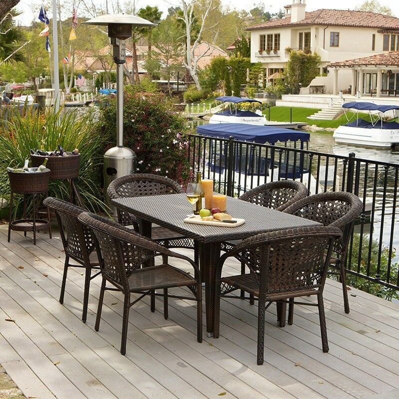 Best ideas about All Weather Patio Furniture
. Save or Pin Outdoor Patio Furniture 7pcs Brown All weather Wicker Now.