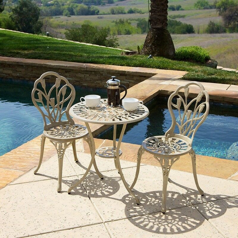 Best ideas about Aluminum Patio Furniture
. Save or Pin Outdoor Patio Furniture 3pc Cast Aluminum Tulip Design Now.