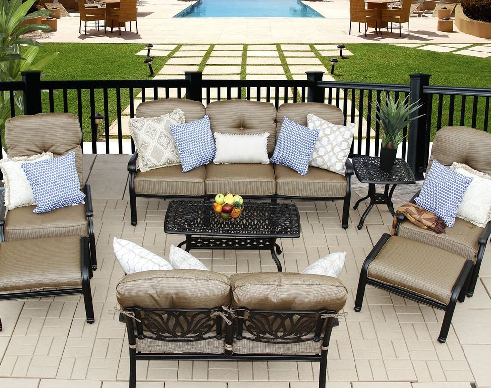 Best ideas about Aluminum Patio Furniture
. Save or Pin Cast Aluminum Elisabeth Outdoor Patio Furniture 8pc Set Now.