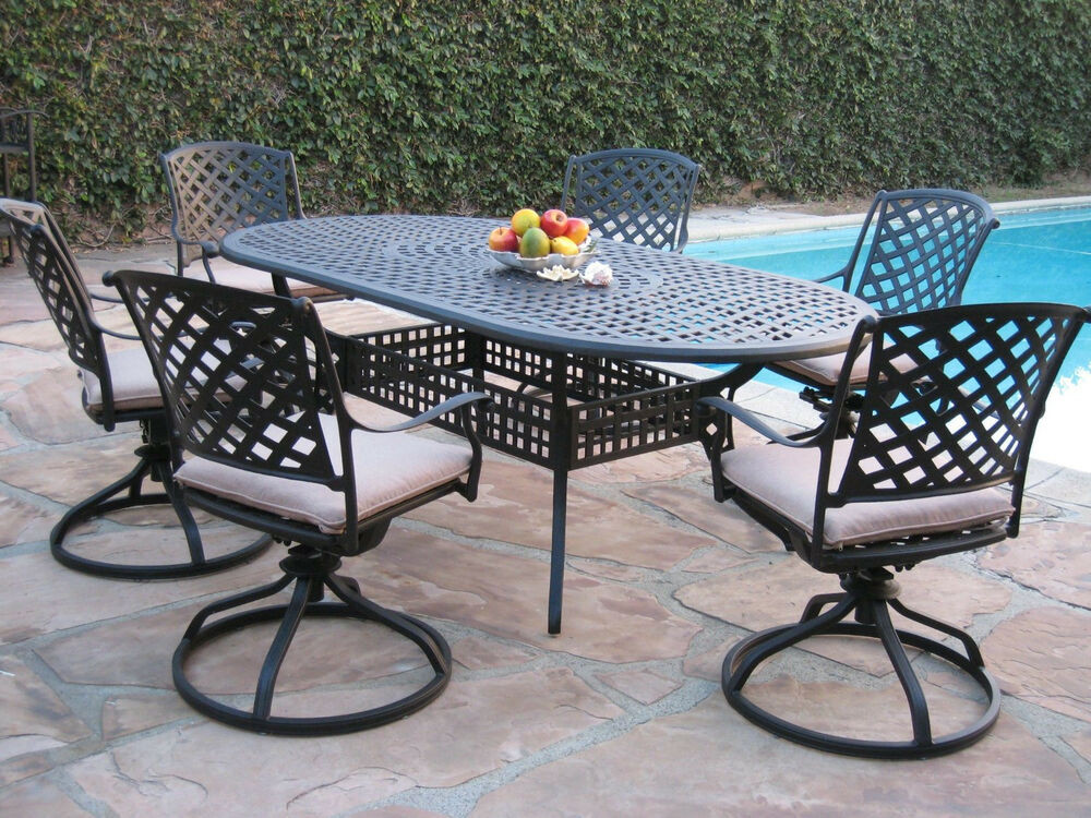 Best ideas about Aluminum Patio Furniture
. Save or Pin Outdoor Cast Aluminum Patio Furniture 7 Piece Dining Set Now.