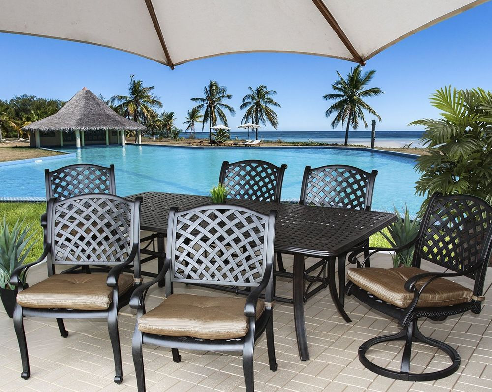 Best ideas about Aluminum Patio Furniture
. Save or Pin Cast Aluminum Patio Furniture Nassau Outdoor Patio 7Pc Set Now.