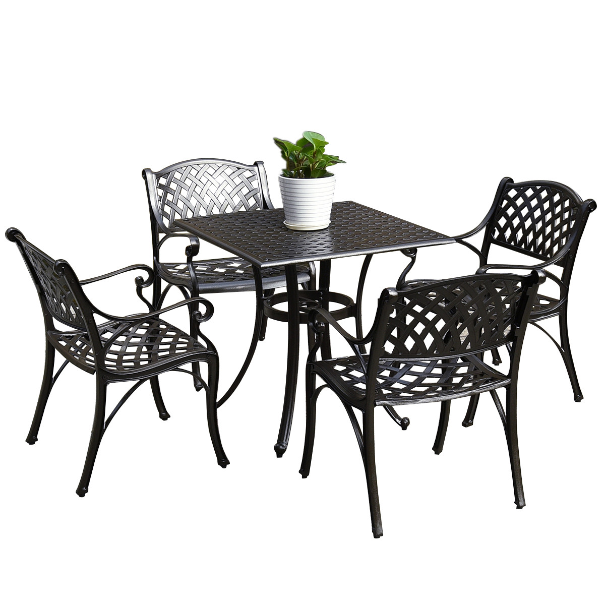 Best ideas about Aluminum Patio Table
. Save or Pin Outdoor Dining Set Cast Aluminum Patio Table Arm Chairs Now.