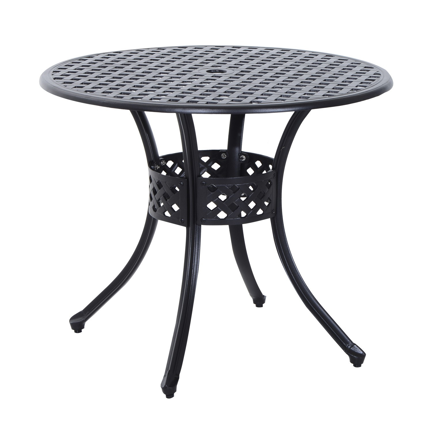 Best ideas about Aluminum Patio Table
. Save or Pin Outsunny Round Cast Aluminum Outdoor Dining Table Black Now.