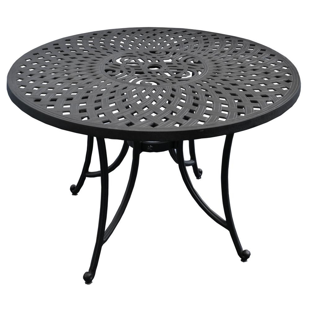 Best ideas about Aluminum Patio Table
. Save or Pin Hampton Bay Nantucket Round Metal Outdoor Dining Table Now.