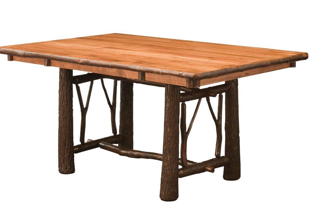 Best ideas about Amish Dining Table
. Save or Pin Amish Hickory Twig Bark Trestle Dining Table Rectangle Now.