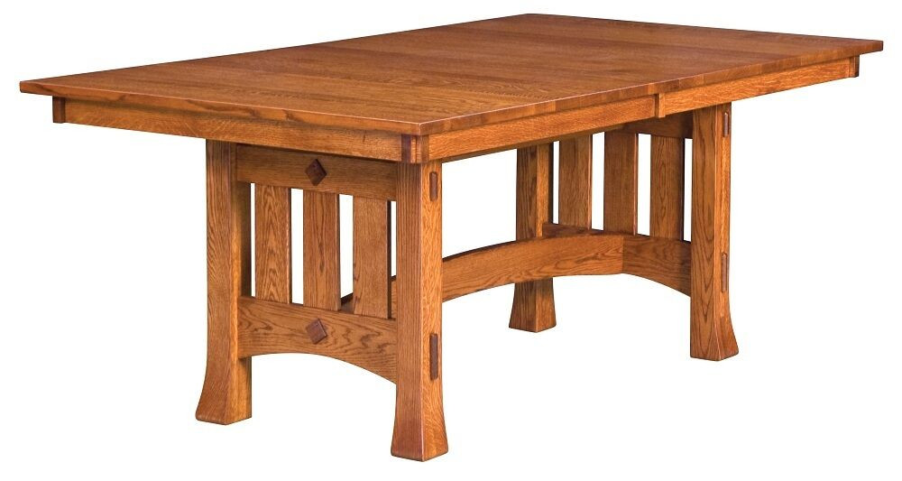 Best ideas about Amish Dining Table
. Save or Pin Amish Mission Trestle Craftsman Dining Table Chairs Set Now.