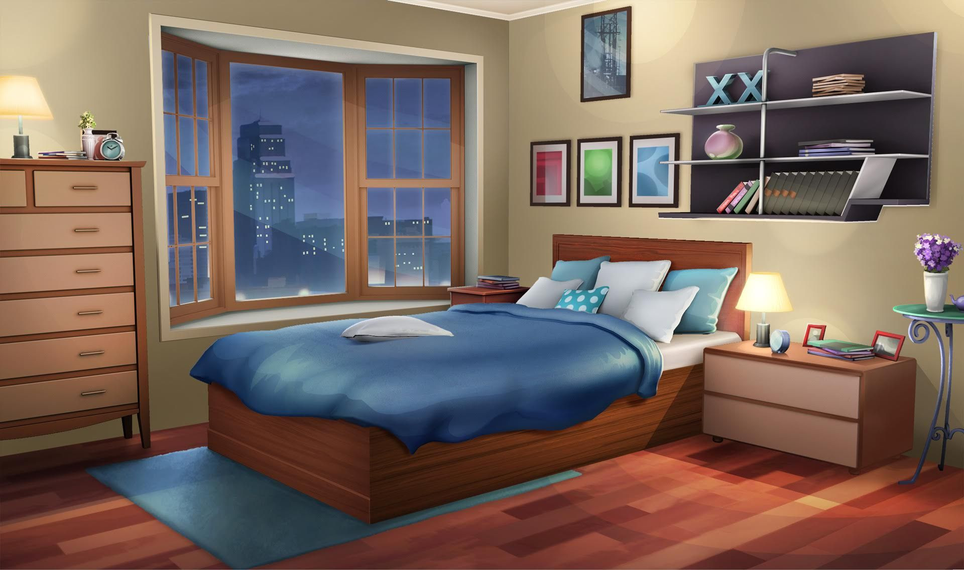 Best ideas about Anime Bedroom Background
. Save or Pin INT FANCY APARTMENT BEDROOM NIGHT EPISODE Now.