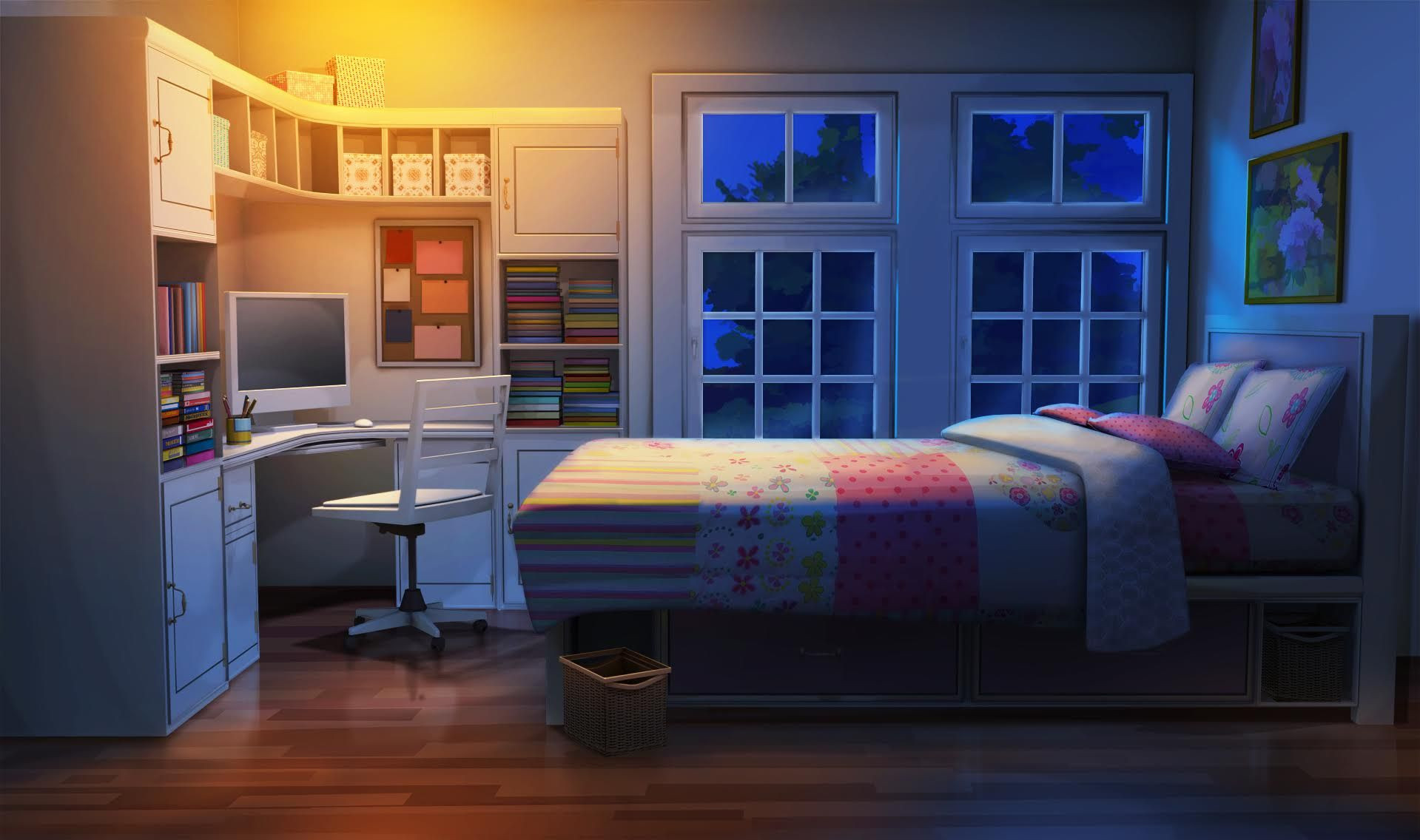 Best ideas about Anime Bedroom Background
. Save or Pin INT TEEN SISTER S BEDROOM NIGHT EPISODE Now.