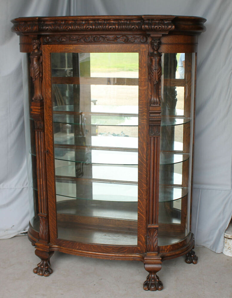 Best ideas about Antique Curio Cabinet
. Save or Pin Antique Oak Curio China Cabinet – Carved la s Mirrored Now.