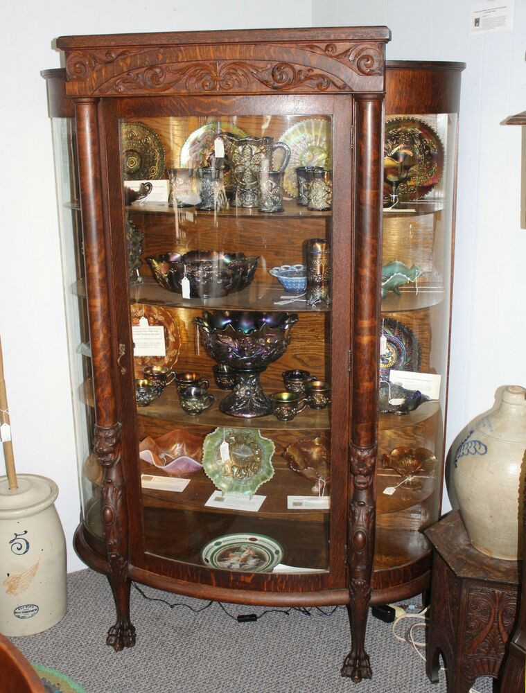 Best ideas about Antique Curio Cabinet
. Save or Pin Antique Oak China or Curio Cabinet – Lion heads and claw Now.