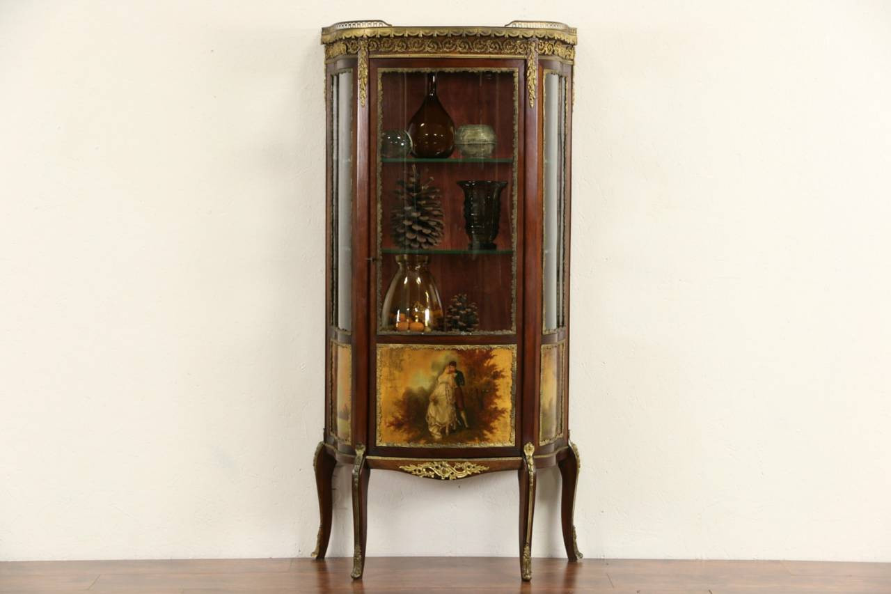 Best ideas about Antique Curio Cabinet
. Save or Pin French 1910 Antique Vitrine Curved Glass Curio Cabinet Now.