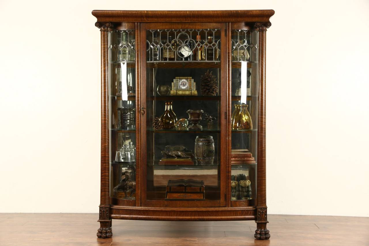 Best ideas about Antique Curio Cabinet
. Save or Pin Curved Glass 1900 Antique Oak China Cabinet Curio Display Now.