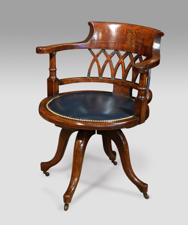 Best ideas about Antique Desk Chair
. Save or Pin Antique office chair captains chair swivelling chair Now.