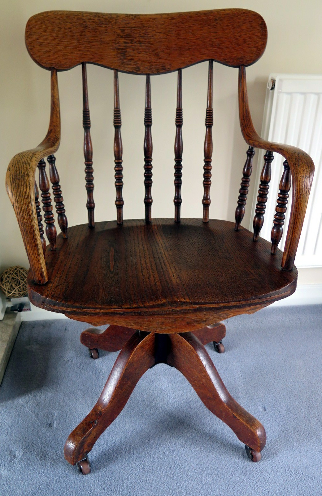 Best ideas about Antique Desk Chair
. Save or Pin Antique Oak Swivel Desk Chair c 1900 LA Now.