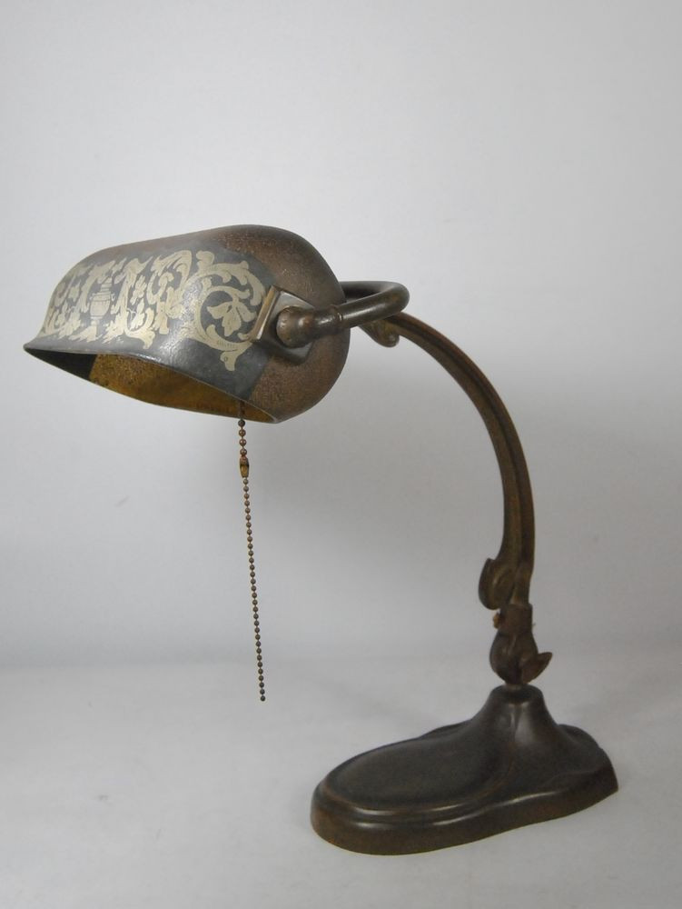 Best ideas about Antique Desk Lamp
. Save or Pin Antique Handel Desk Lamp Base Original Patina Cloth Label Now.