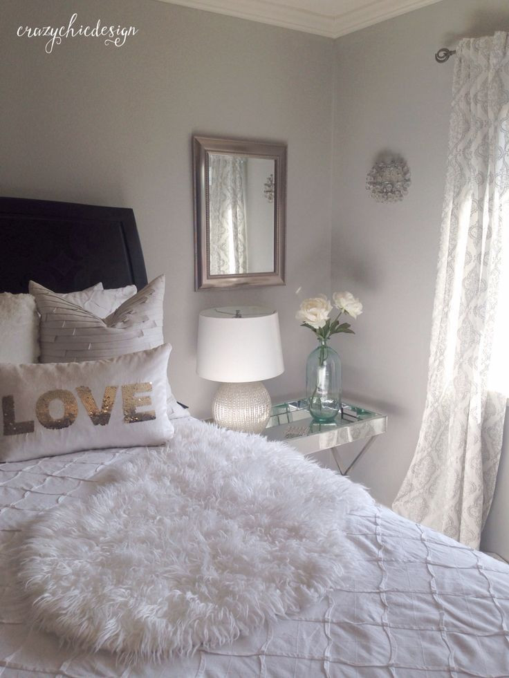 Best ideas about Apartment Bedroom Ideas
. Save or Pin Lightweight white curtains with a delicate silver pattern Now.