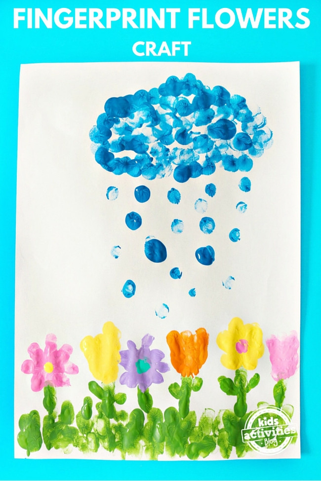 Best ideas about April Crafts For Kids
. Save or Pin April Showers Bring May Fingerprint Flowers Craft Now.