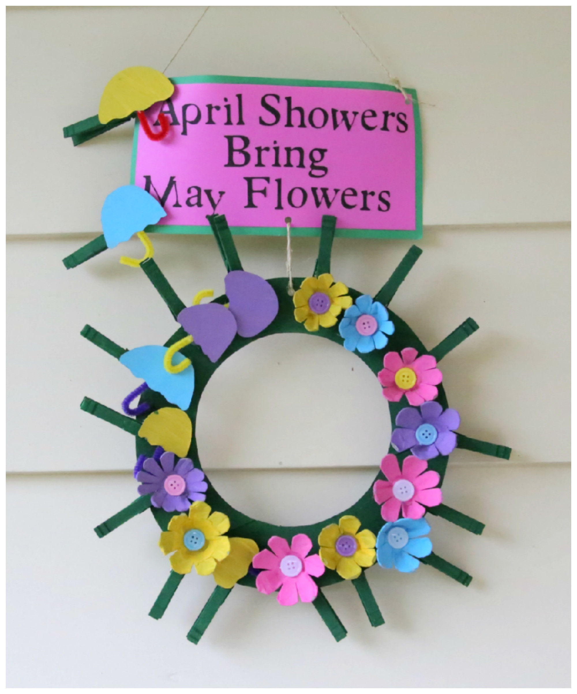 Best ideas about April Kids Crafts
. Save or Pin Recycled Craft April Showers Bring May Flowers Clothespin Now.