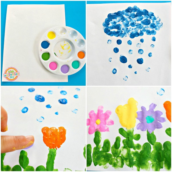 Best ideas about April Kids Crafts
. Save or Pin April Showers Bring May Fingerprint Flowers Craft Now.