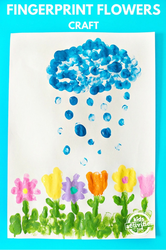 Best ideas about April Kids Crafts
. Save or Pin April Showers Bring May Fingerprint Flowers Craft Now.