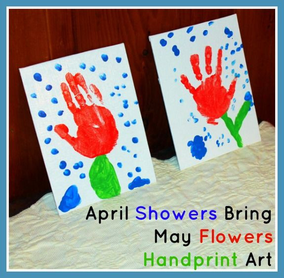 Best ideas about April Kids Crafts
. Save or Pin "April Showers Bring May Flowers" Handprint Art Now.